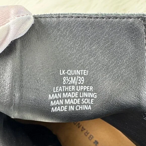 Wmns Lucky Brand Quintei Leather Zipper Western Ankle Boots Booties Sz 8.5M Blk - Picture 10 of 13